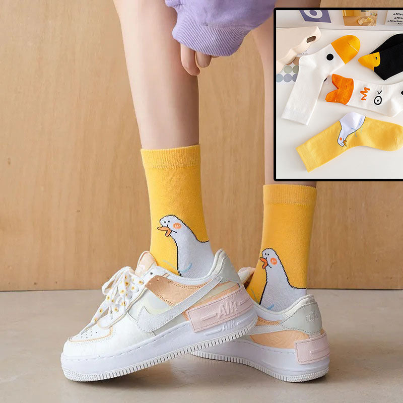 Ente gedruckt Cartoon niedlich Socken