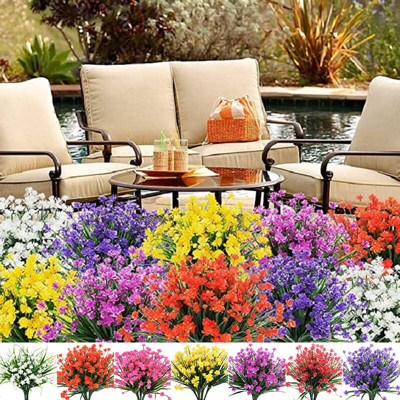 Udendørs kunstige blomster (2 bundter)