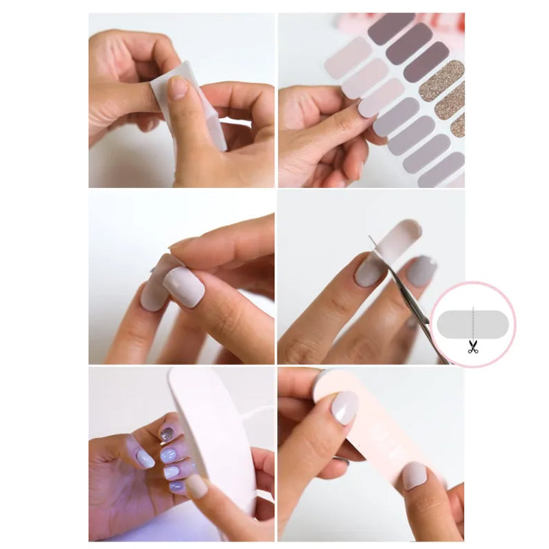 Gel-Nagelaufkleber-Set