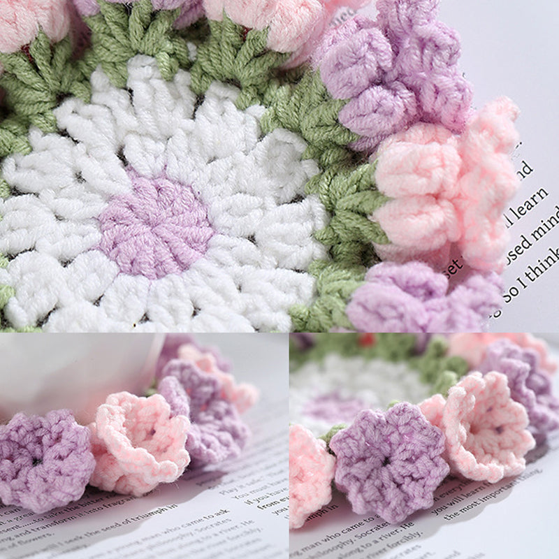 Handgestrickter Suzuran-Blumen-Untersetzer