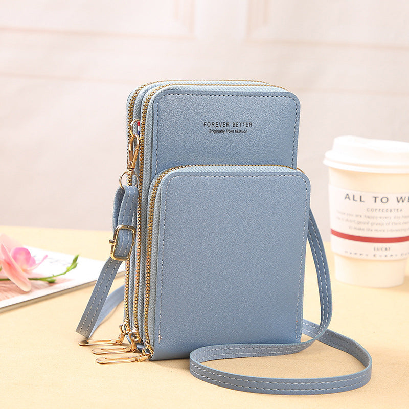 Lille crossbody taske i læder
