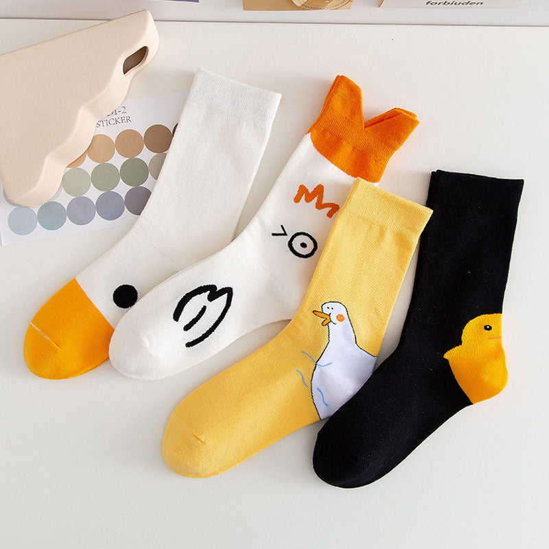 Ente gedruckt Cartoon niedlich Socken