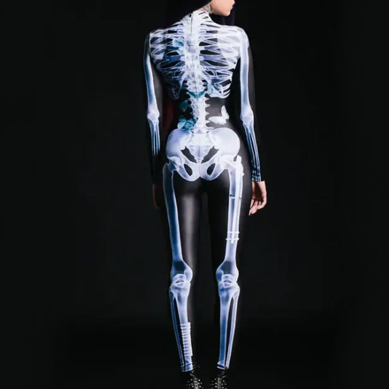 Skelett-Overall mit 3D-Druck für den menschlichen Körper