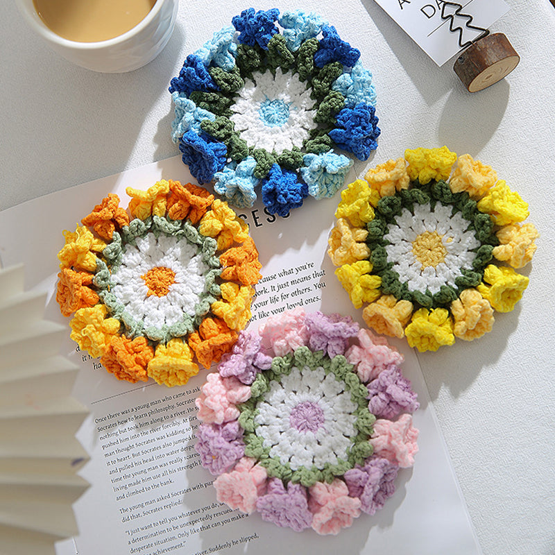 Handgestrickter Suzuran-Blumen-Untersetzer