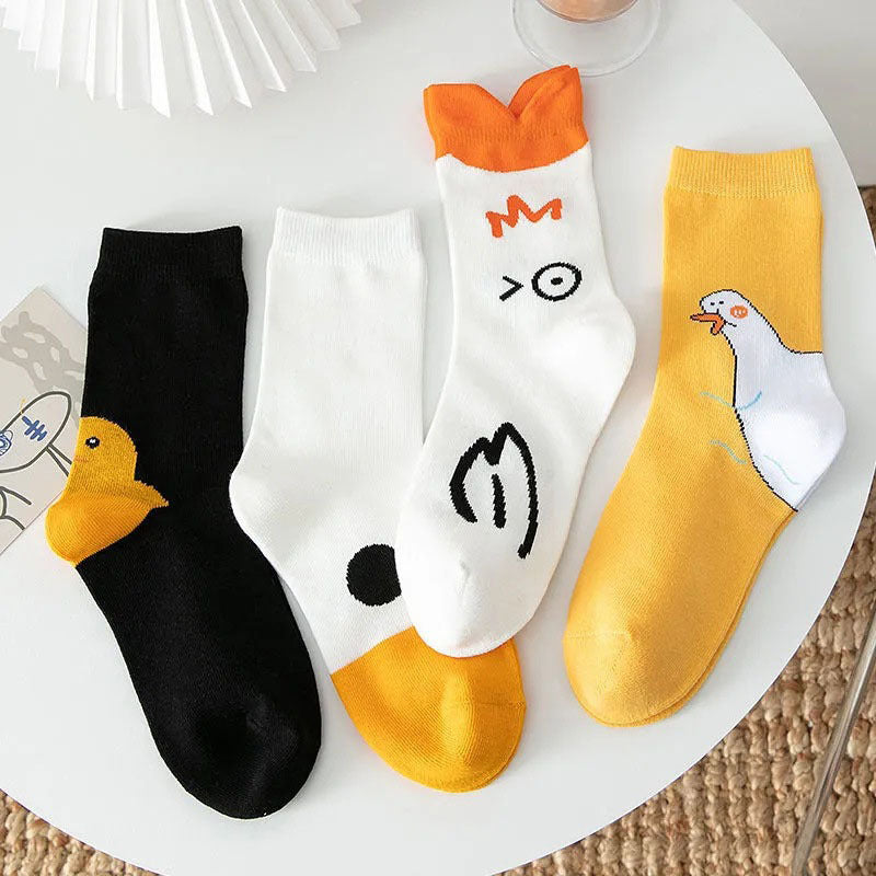Ente gedruckt Cartoon niedlich Socken