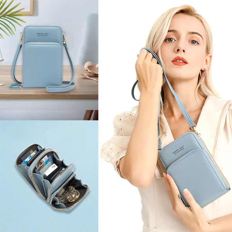 Lille crossbody taske i læder