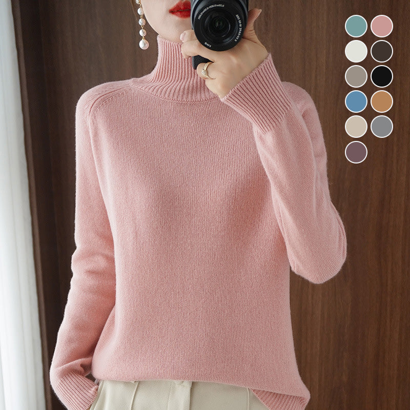 Solider Rollkragenpullover für Damen