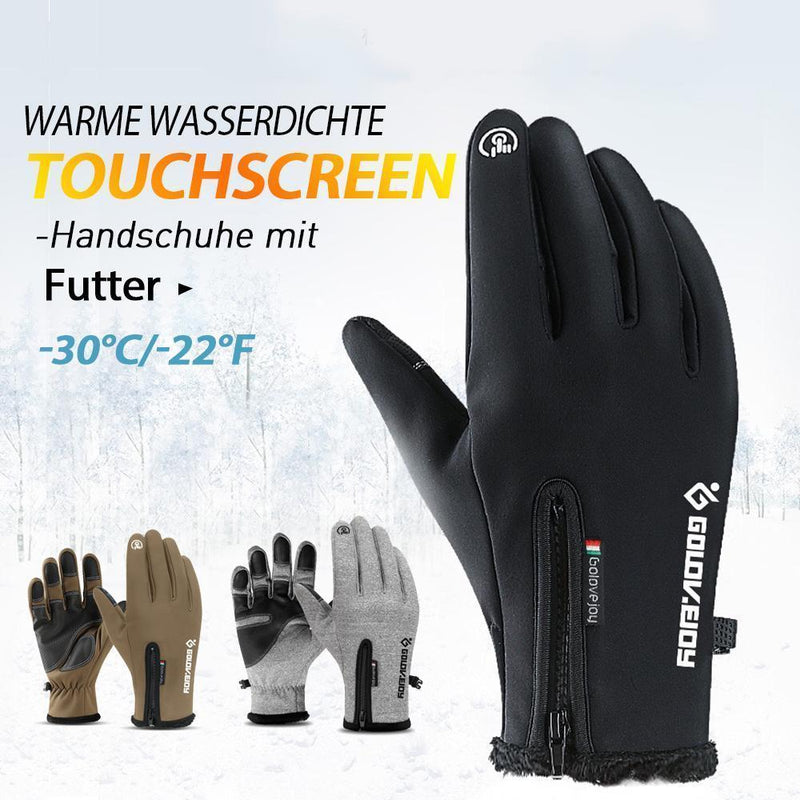 Warme wasserdichte Touchscreen-Handschuhe mit Futter
