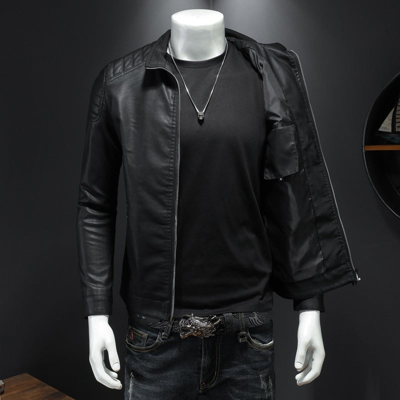 Klassische Lederjacke