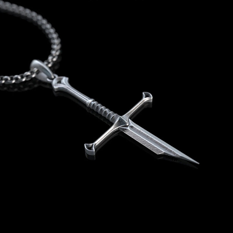 Zerbrochenes Schwert-Kreuz-Halskette