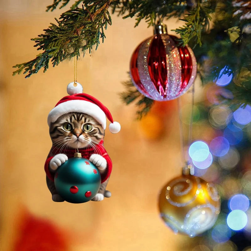 Niedliche Katze Weihnachtsdekoration