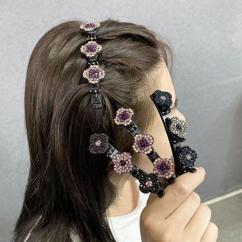 Haarspange mit Kristallblume