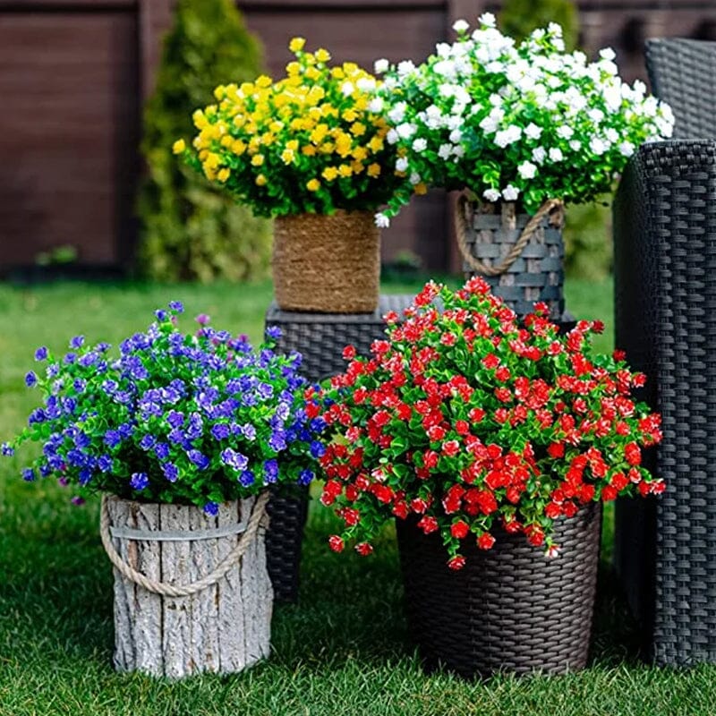 Udendørs kunstige blomster (2 bundter)