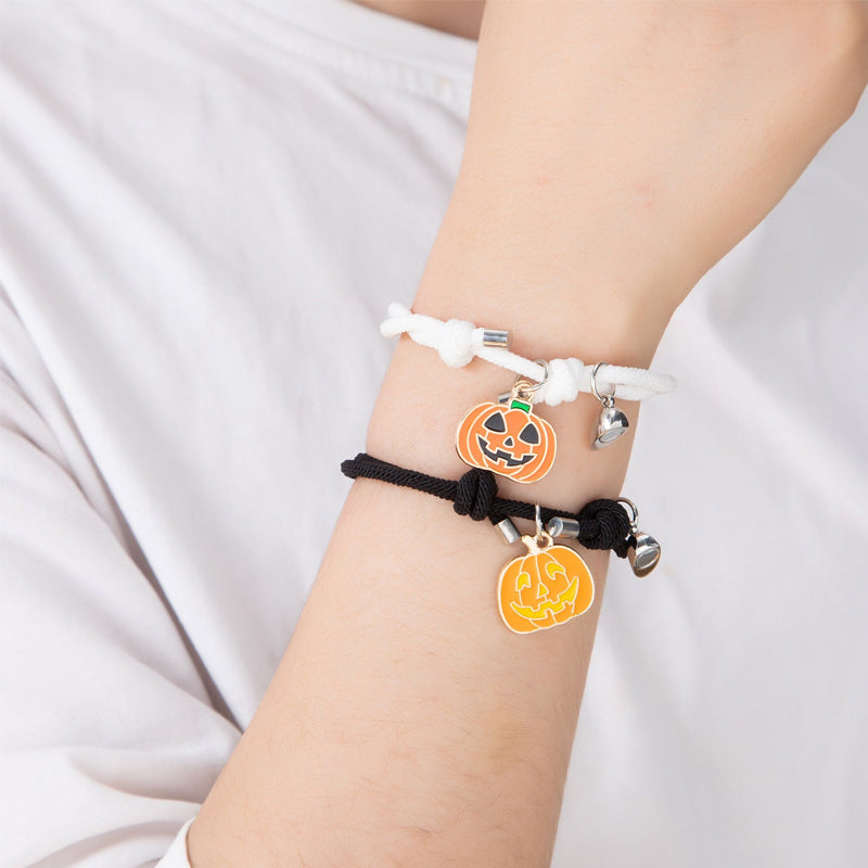 Süßes Halloween Herz Magnetpaar passendes Armband