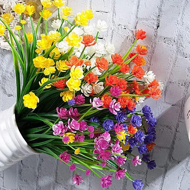 Udendørs kunstige blomster (2 bundter)