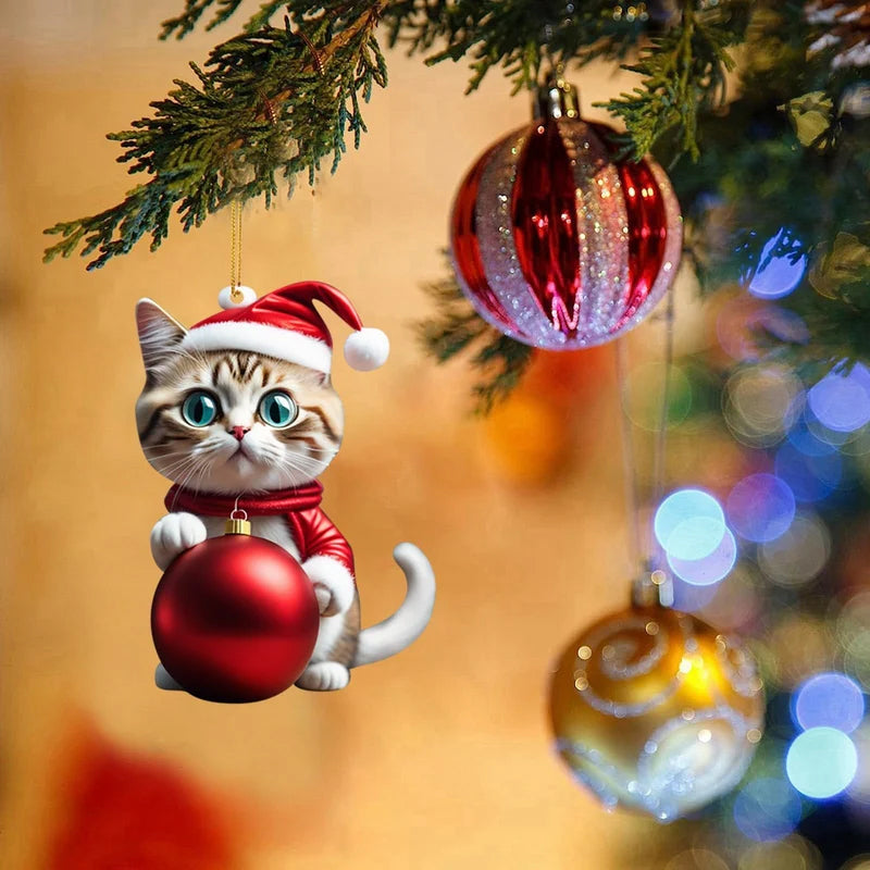Niedliche Katze Weihnachtsdekoration