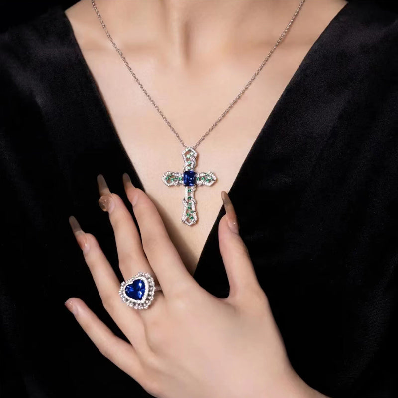 Unisex Kreuz Halskette