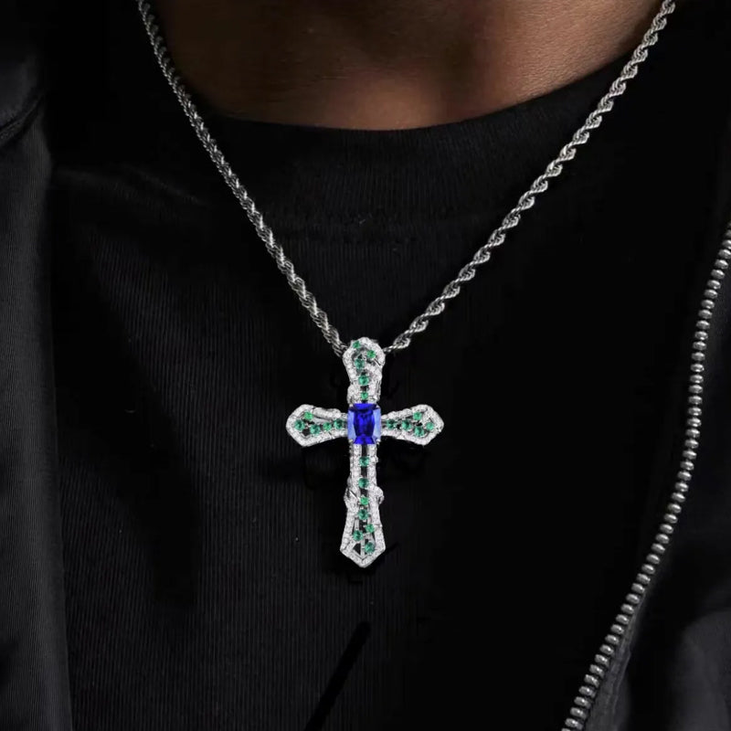 Unisex Kreuz Halskette