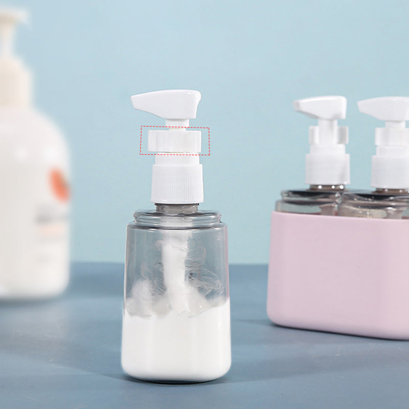 Bærbart rejseflaskesæt med shampoo dispenser