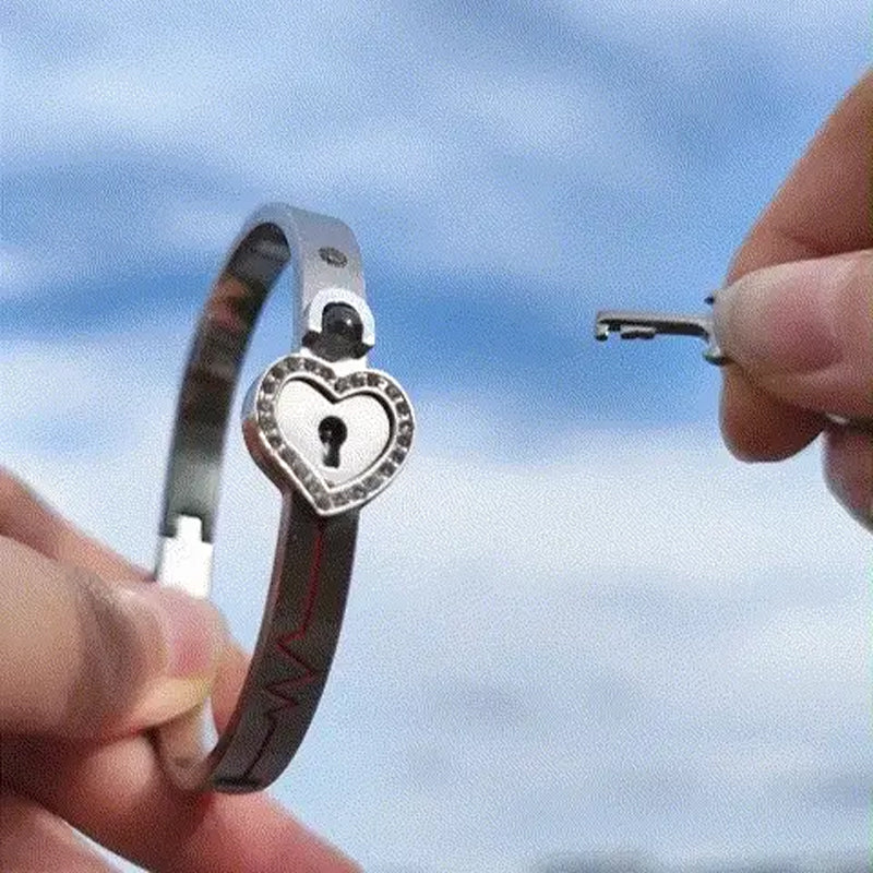 Schloss Armband und Schlüssel Halskette Set