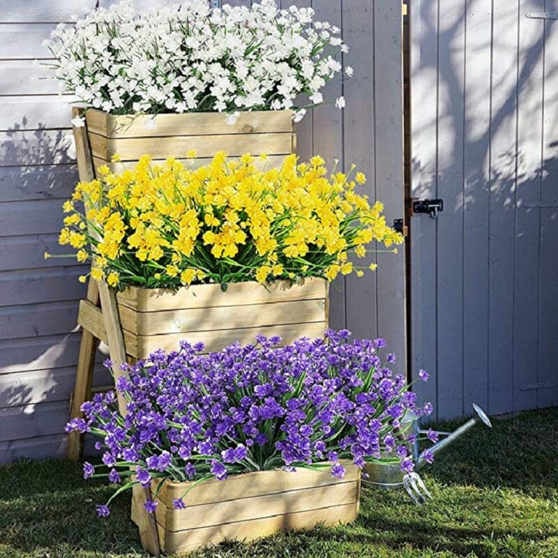 Udendørs kunstige blomster (2 bundter)