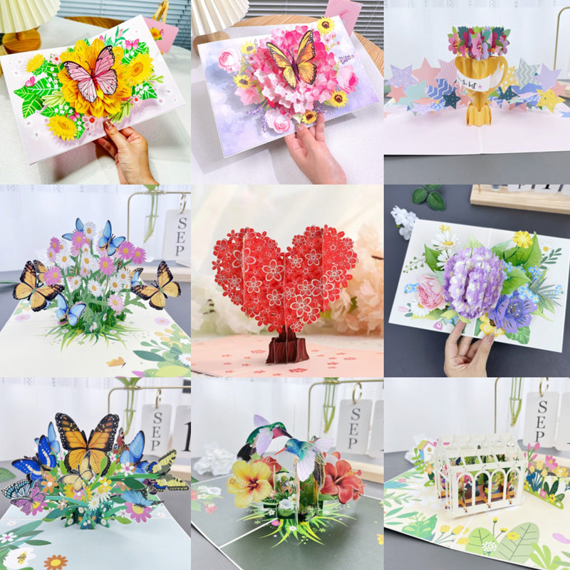 3D Handgemachte Blume Grußkarte