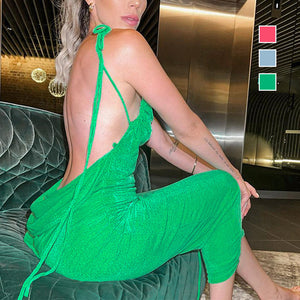 Sexy rückenfreies Trägerkleid