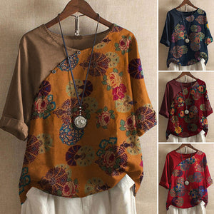 T-Shirt mit Rundhalsausschnitt und Vintage-Print