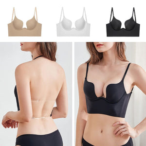 Rückenfreier Push-Up-BH mit tiefem U-Ausschnitt