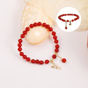 Rotes Achat Armband