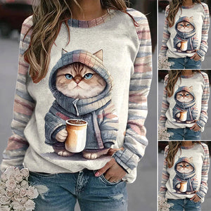 Katzen-T-Shirt mit Druck