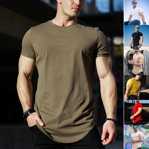 Einfarbiges Sport-T-Shirt für Herren