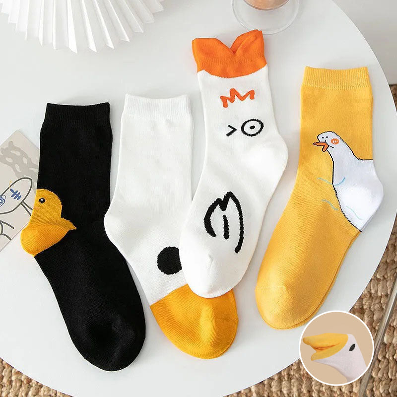 Ente gedruckt Cartoon niedlich Socken