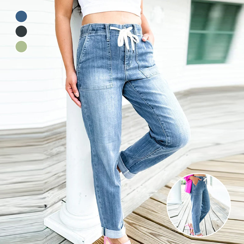 Blaue Jeans-Jogginghose