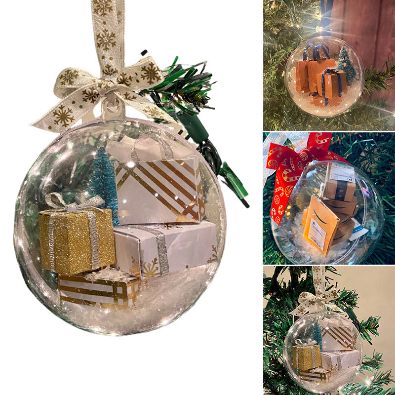 Weihnachten Baumschmuck transparent Kugel