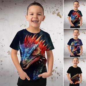 Jungen Kurzarm T-Shirt mit Dinosaurier-Print