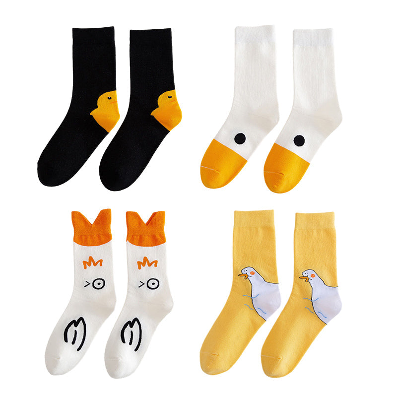 Ente gedruckt Cartoon niedlich Socken