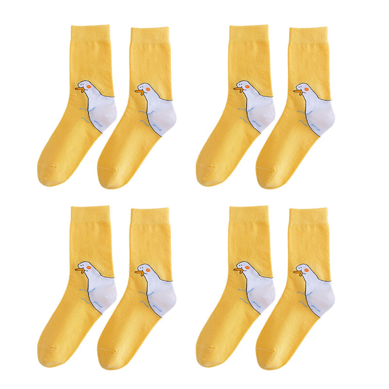 Ente gedruckt Cartoon niedlich Socken